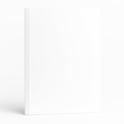 Bind2Go Thermal Binding Covers A4 – White Gloss/Leathergrain Back – 12 mm Spine – Pack of 50