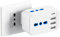 LENCENT Multipresa Salvaspazio da 10A, 2500W Multipla Presa con 3 Prese IT, Adattatore Spina Elettrica con USB 4 Porte, Caricatore Spina USB, Tripla Presa da Muro per Ufficio Casa Viaggio