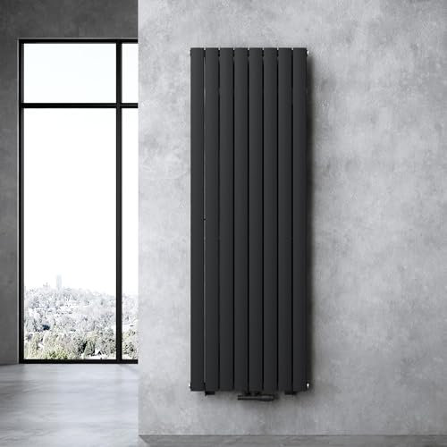 doporro Vertikal Badeizkörper Badheizung ‎180x61cm ‎Anthrazit | Doppellagig Heizkörper Flachheizkörper Mittelanschluss | Flach Paneelheizkörper 2095Watt
