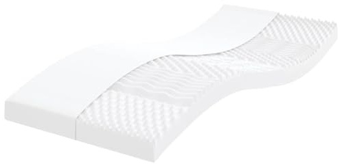 vidaXL Colchón de Espuma de 7 Zonas dureza 20 ILD Blanco 90x210 cm, colchón, colchón refrescante, colchón Blando, colchón de Cama