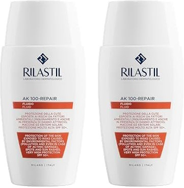 Rilastil Ak Repair 100 Emulsione Fluida Idratante e Protettiva, Texture Ultraleggera, Resistente all'Acqua, per Pelli Sensibili, Confezione da 100ml