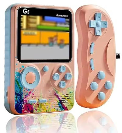 VastCart Retro Handheld Gaming Console with 400+ Built-in Classic Games | 3.0-Inch LCD Screen | Rechargeable Battery | Portable Video Game Player with TV Output | Fun Gift for Kids & Adults