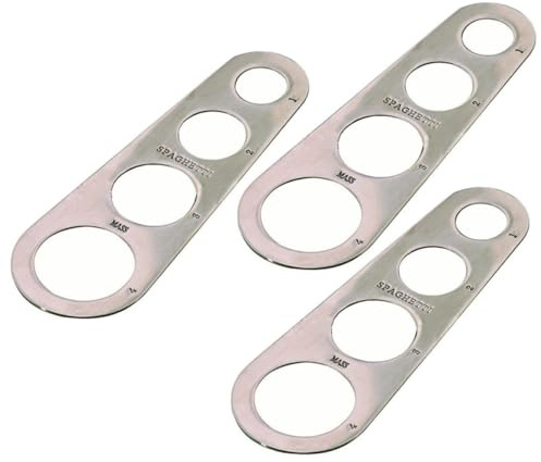 TOYANDONA 3 pezzi Strumento Misurazione Spaghetti Acciaio Inossidabile Buchi Dosatore Pasta Utensile Cucina Affidabile e Facile da Conservare per Porzioni