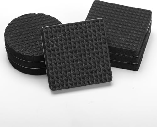 90 Piezas Almohadillas para Muebles, Almohadillas Antideslizantes de Goma, Protectores de Piso, Goma Antideslizante Adhesiva para Patas de Sillas, Mesas, Sofás, Muebles - Negro