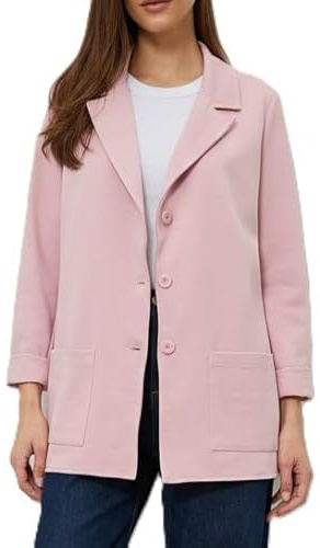 Ballandoro Blazer Donna Elegante Lungo - Giacca Curvy (XXL, Rosa)