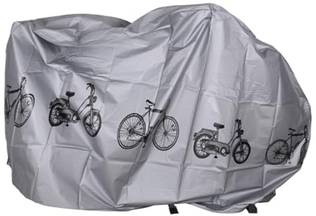 Telo protettivo impermeabile per bicicletta, pieghevole, leggero, resistente alle intemperie e alla polvere, ideale per viaggi, pioggia, magazzino, ciclismo all'aperto, grigio/nero