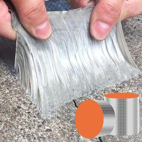 Cinta de butilo impermeable fuerte autoadhesiva de aluminio para reparación de canalones de techo para todo tipo de clima, 15 cm x 10 m