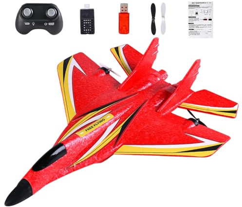 Télécommande d'avion télécommandée | Lumières LED colorées Kit avion RC Jouets pédagogiques pour plein air, vol étanche 2,4 GHz-RC pour enfants, adultes, débutants