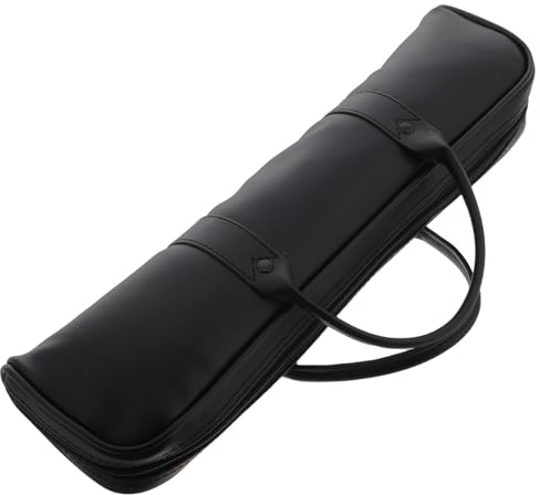 Mikinona Estuche Portátil para Flauta Dulce de 16 Agujeros Diseño de Gran Capacidad, Piel Sintética Ligera y Fácil de Llevar para Músicos y Actuaciones