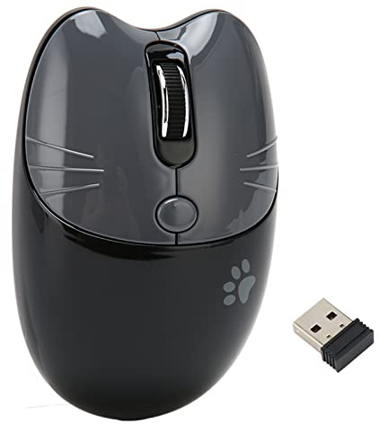 Naroote Souris sans Fil, Souris d'Ordinateur Silencieuse, Périphérique d'entrée Portable avec Récepteur USB et Double Mode, Idéale pour PC, Tablette et Ordinateur Portable, 800/1200/1600 DPI (Noir