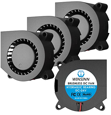 WINSINN 40mm Blower Fan 24V 4020 40x20mm Turbine Turbo Brushless Cooling for 3D Printer Extruder Hotend - High Speed (Pack of 4Pcs)