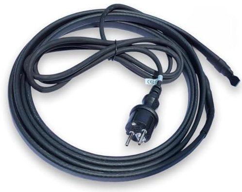 Cavo riscaldante autoregolante SLL 40 W/m – 16 m – per la protezione da danni al gelo in grondaie e in ambienti esterni – Riscaldamento tubolare – Funzionamento senza gelo dei moduli PV