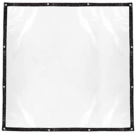 Lrnn Clear Waterproof Cover Tarp 5 x 5 ft Plastic Tarps Heavy Duty with Grommets Dustproof Rainproof Tarpaulin for Garden Furniture Cars