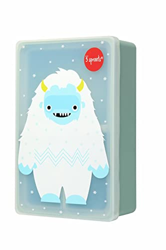 3 Sprouts Silikon Brotdose - Ideal für Lunchbox - Silikon Frischhaltebehälter - Praktische Aufbewahrung von Mahlzeiten - Kinderfreundliches Design - BPA-frei - Yeti