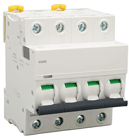 4P Leitungsschutzschalter 10A 400V AC, Kurzschluss- und Überlastschutz, Automatischer Leistungsschalter 6kV