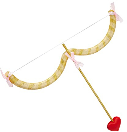 Eghunooye Amor Mini Pfeil Set Valentinstag Halloween Amor Kostüm Prop Party Geschenk für Mann Frauen Kinder Cosplay (Golden, Einheitsgröße)