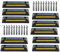 10 x Parkplatzbegrenzung Gummi - 53,5 x 13 x 8,9 cm Radstopper für Parkplätze und Garage - Abstandhalter - Parkhilfe Parkschwelle Einparkhilfe - Garagenstopper mit Reflektoren