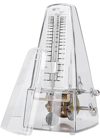 Agrdeed Universales Mechanisches Metronom, Transparent Metronom, Hochpräzises Metronom Mechanisches, Lauter Klang, Hohe Genauigkeit Track Beat und Tempo für Klavier Ukulele Violine und Chromatik