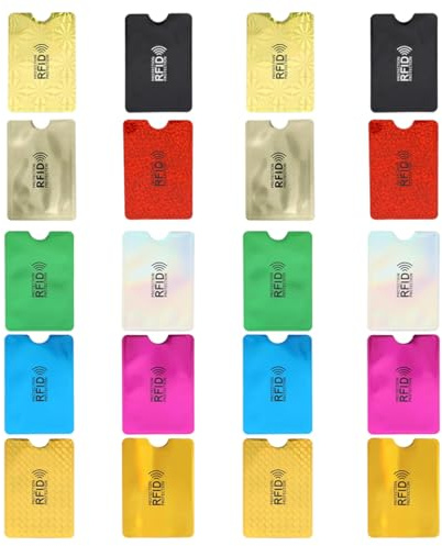 OUDQFCJ 20 porta carte, anti-scansione e anti-magnetizzazione, protezione delle carte contactless, protezione dello schermo, protezione delle carte di credito, ideale per i viaggi