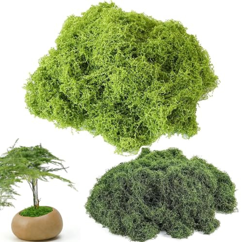 150g Fake Moss，Faux Plants For Indoors For Decorating, Artificial Moss For Indoor Plant Pots, Used For Decorating Rooms, Gardens, Arts And Crafts, Holiday Decorations, Landscape Beautification