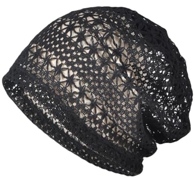 Hrlace dam sommar stickade mössor handgjord virkad mössa slouch beanie mössa cutout-hattar vintage slouchy mössa lätt tunn stickad sommarhattar för flickor kvinnor vår sommar