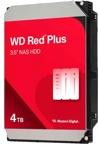 WD Red Plus 4 TB NAS Interne Festplatte 3,5 Zoll - 5400 U/Min, SATA 6Gb/s, CMR, 256MB Cache