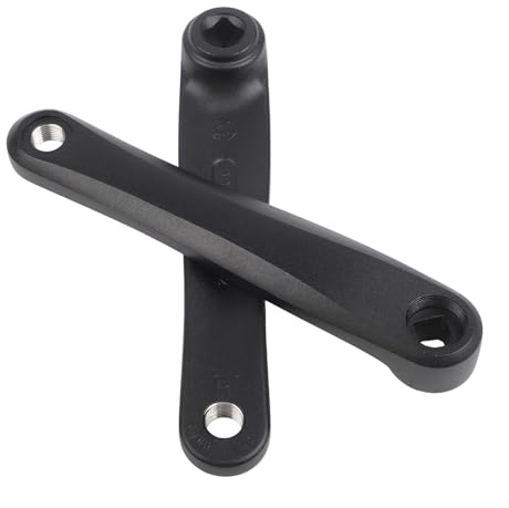 Posheliox Brazo de manivela de bicicleta eléctrica de 170 mm para motor de accionamiento Bafang BBS02B, reemplazo de bielas de aleación de aluminio forjado, brazo de pedal negro de 204 mm en total