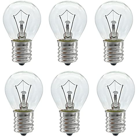 Lava Lamp Bulb, 6 Pack 25 Watt Lava Lamp Light Bulb, S11 E17 Base 120 Volt Lava Lamp Replacement Bulb for 14.5 Inch Glitter and Lava Lamps - Dimmable - Warm White