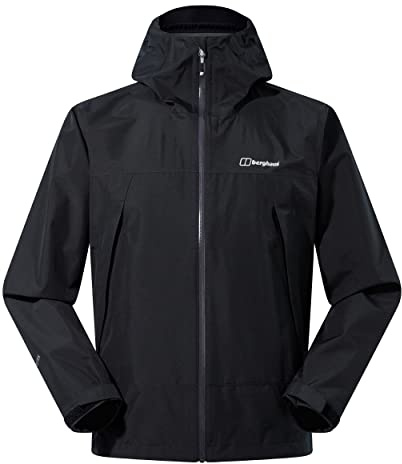 Berghaus Paclite Dynax Gore-Tex, giacca impermeabile da uomo, leggera, ecologica, durevole, nero, XXL