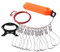 CHSEEO 8.3m Fish Stringer Angelschloss Kabelzubehör mit 10 Locking Movable Buckle, Kunststoff-Griff, Schaumschwimmer, Draussen Freizeit Jagen Angeln Werkzeug für Männer und Vater, Rot