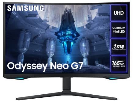Samsung Odyssey Neo Quantum Mini LED G75NB LS32BG750NPXXU 32 Curved 4K Ultra HD Gaming Monitor - 165Hz, 1ms, 4K 3840x2160, HDR2000, HDMI 2.1, 1000R, Freesync Premium Pro, Height Adjust
