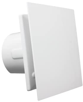 Fantronix NAZAIR 100 mm - 4 inch Modern Bathroom Shower Extractor Fan with Timer & Pull Cord for Continuous Periodic Quiet Operation Powerful Ventilation of Humid Wet Rooms Showers