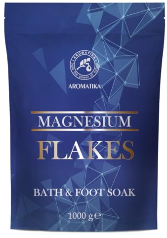 Magnesiumflocken 1000g - Magnesium Flakes - Magnesium Bad - Magnesium für Fußbad - Glatte Haut - Körperpflege - Magnesium Badewanne - Entspannung