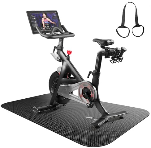Treadmill Mat,Bike Mat,Stationary Bike Mat,Foldable Treadmill Mat for Hardwood Floors and Carpet.for Exercise Bike,Exercise Equipment Indoor Cycles,Rowing Elliptical (23.6 X 60)