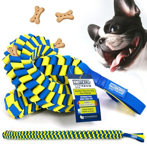 Race&Herd KnottyBall Xtreme Snuffle Ball for dogs, Interactive Dog Puzzle Toy for Dogs, Stimulating Dog Toys for Boredom, Treat Puzzle Toys for Dogs Enrichment, Snuffle Treat Dispensing Smart Dog Toys