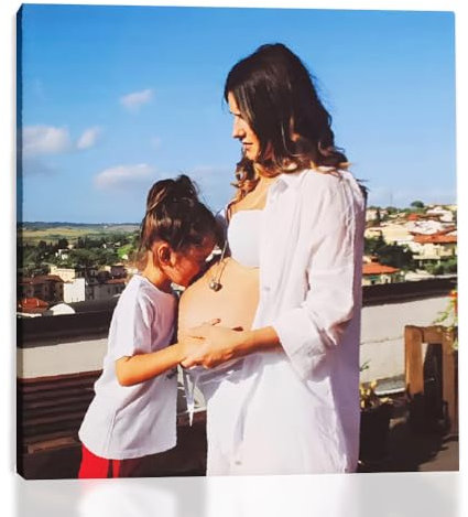 Telastampa Quadro Personalizzato con Foto HD, Canvas 100% Made in Italy - Telaio in Legno Incluso - Stampa Tela Personalizzabile in Alta Definizione - Idea Regalo Compleanno Anniversario (20x20 cm)