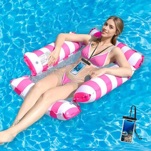 Inflatable Pool Float Lounger 4 in 1 Swimming Pool Water Hammock for Adults Floating Chair Sofa Bed Rafe Drifter Summer Beach Pool Party Toys Decoration