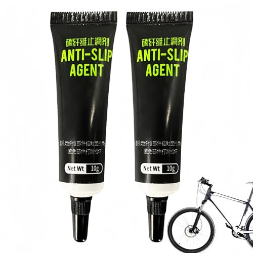 2PCS Carbon Fiber Anti Slip Agent,Carbon Gripper Assembly Paste for Bikes,Carbon Friction Paste,Non-Slip Carb-on Gripper Pas-te,Effective Increased Friction Grease,Car-bon Pa-ste,Bike Lubricant