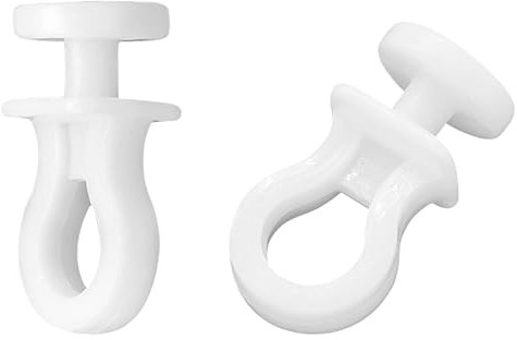 160 Pieces White Curtain Track Gliders – Plastic Curtain Rollers Pulleys for Windows and Caravans