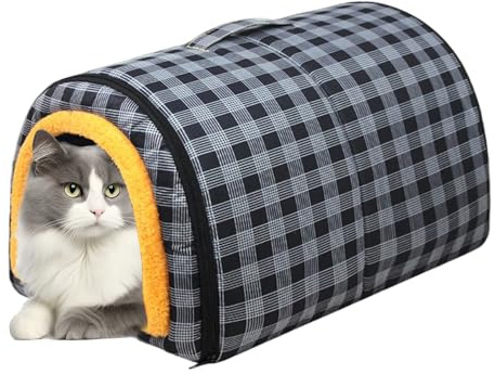 Lit de caverne pour chat - Lit pour animaux de compagnie pliable portable de 15,75 pouces, maison de chat, coussin lavable amovible | Animaux de repos meubles imperméables pour carrières