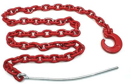 Joma-Tech Catena girocollo quadrata 8 mm con ago e gancio per imbracatura in 3 metri