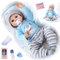 ZIYIUI Reborn Baby 22 Zoll 55cm Realistische Puppe aus Weichem Silikon Vinyl - Handgemacht, Sieht aus wie ein echtes Baby