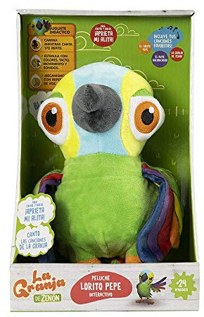 Bandai - La Granja De Zenón: Peluche Interactivo Lorito Pepe