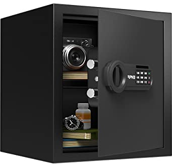 RPNB Deluxe Safe and Lock Box,Digital Keypad Safe Box,Steel Alloy Small Safes, Keypad Lock,Perfect for Home Office Hotel Business Jewelry Cash Use Storage,1.2 Cubic Feet