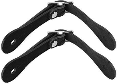 Venta Loca Correa de Caballo, Correa de espuela de Caballo Accesorios de Correa de Caballo Correa de espuela Ecuestre Hecha a Mano para cinturón de Cuero Negro para cinturón(Black)