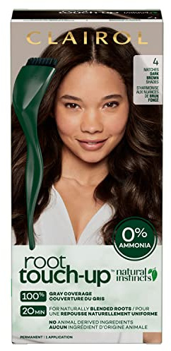 Clairol Root Touch-Up Natural Instincts Permanent Hair Dye, 4 Dark Brown
