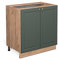 Vicco Mueble Fregadero Fame-Line, Verde Dorado Casa de Campo/Roble Dorado, 80 cm con Estante, sin encimera