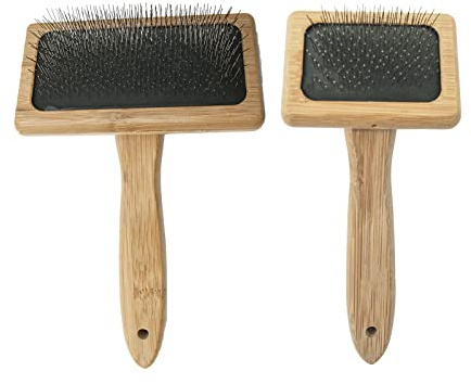 YWNYT 2pcs Wool Carders, Dog Brush Grooming Pet Slicker Brush Wood Wool Carding Brushes Needle Felting Tools for Dogs, Cats, Wool Coats, Sweaters, Felt Rugs, Cushions