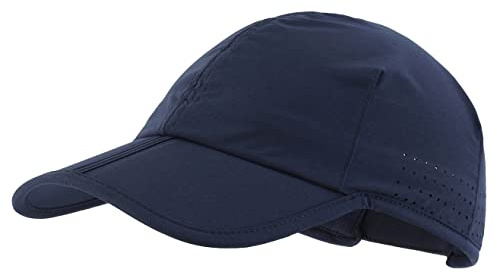 Magracy Mens UPF 50+ Mesh Running Cap Lightweight Water Repellent Sports Hat Foldable Navy Blue