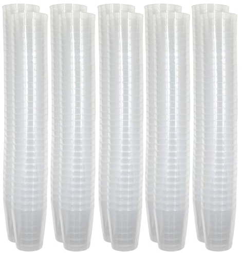 MIJOMA Unzerbrechliche Schnapsgläser aus Kunststoff, Robuste Shotgläser. Jello Shots, Desserts, Party, Hochzeit, Geburtstag. Geschirrspülergeeignet, Wiederverwendbar. 29ml (Transparent, 320 Stück)